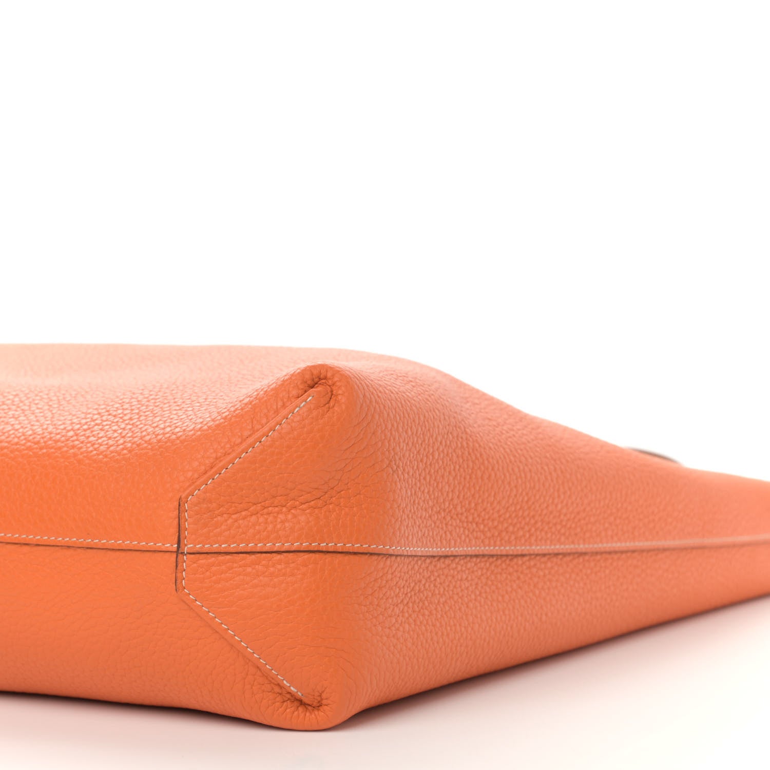 Hermes Taurillon Clemence Double Sens 45 Reversible Tote Orange Gold 15 of 17