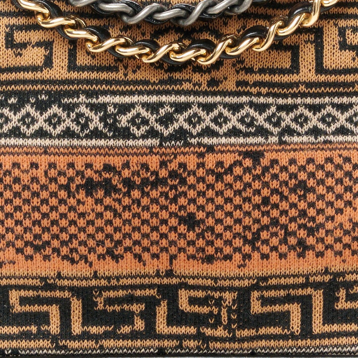 Knit Calfskin Small Gabrielle Hobo Black Multicolor