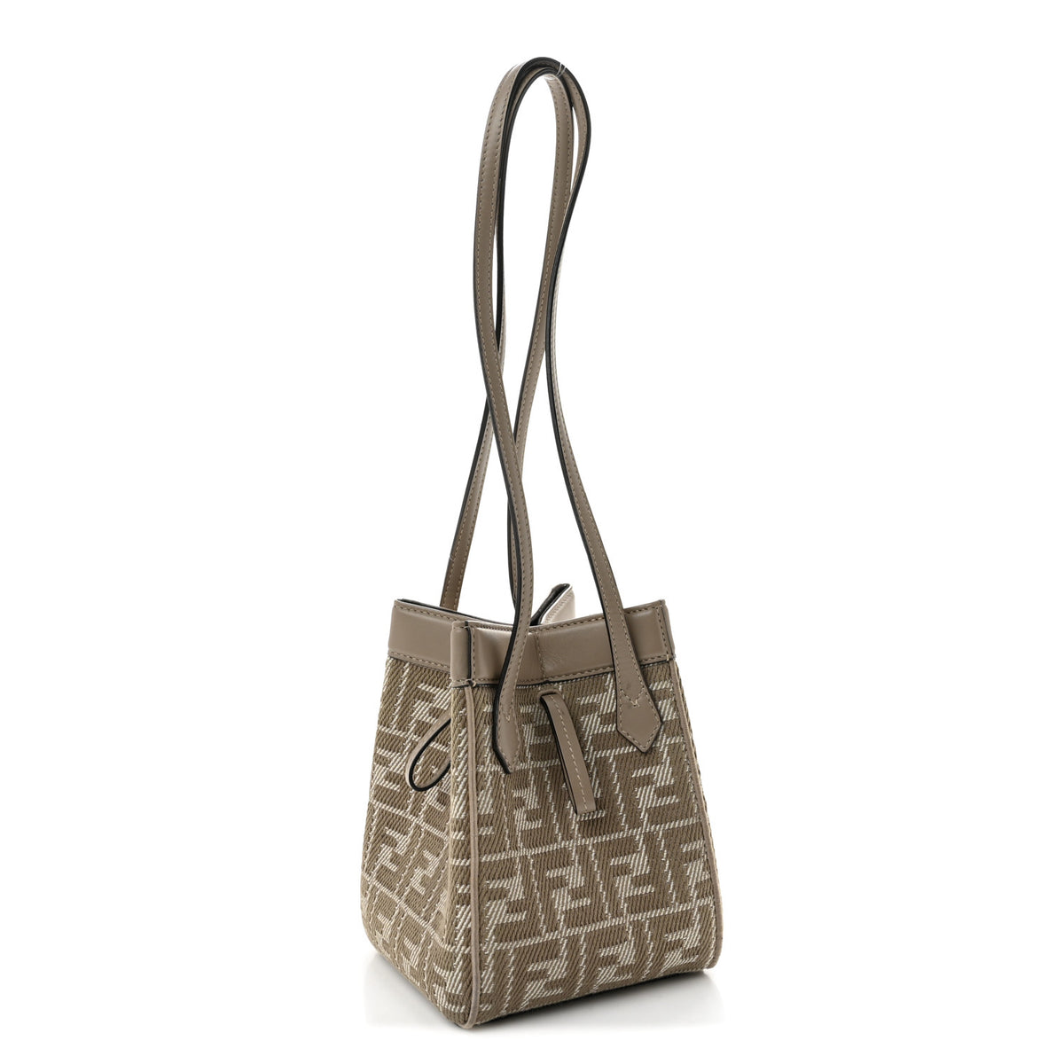 Fabric Jacquard Vitello Grace FF 1974 Mini Fendi Origami Dove White Dove