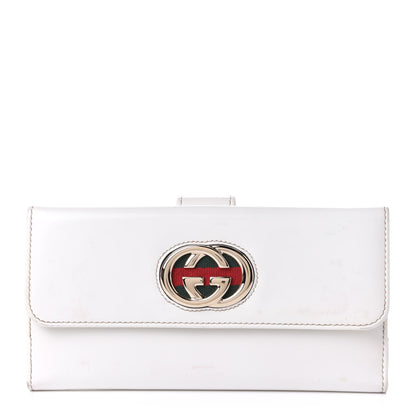 Gucci Patent Britt Continental Wallet White 1 of 8