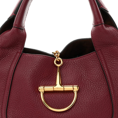 Gucci Grained Calfskin Softbit Medium Shoulder Bag Rosso Ancora 7 of 9