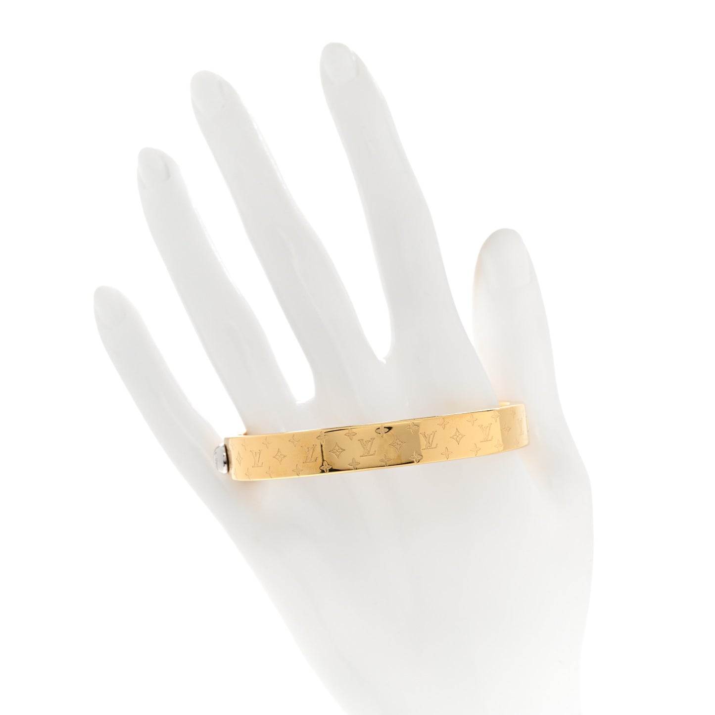 Brass Monogram Nanogram Cuff S Gold