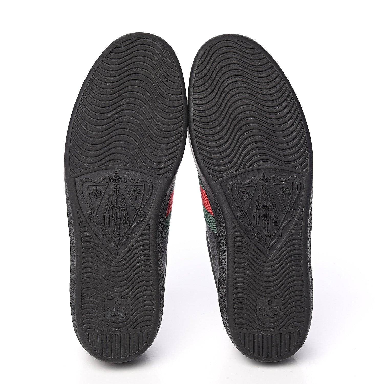 Gucci Miro Soft Calfskin Ayers Web Mens Ace Sneakers 9 Black Rosso 5 of 9