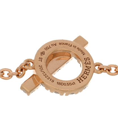 Hermes 18K Rose Gold Diamond Finesse Bracelet ST 3 of 4