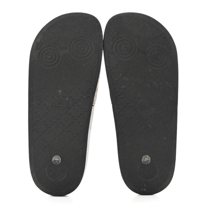 Gucci GG Supreme Monogram Slide Sandals 38 Beige 5 of 9