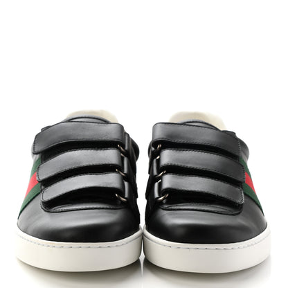 Gucci Calfskin Miro Soft Web Mens Sneakers 8 Black 2 of 12
