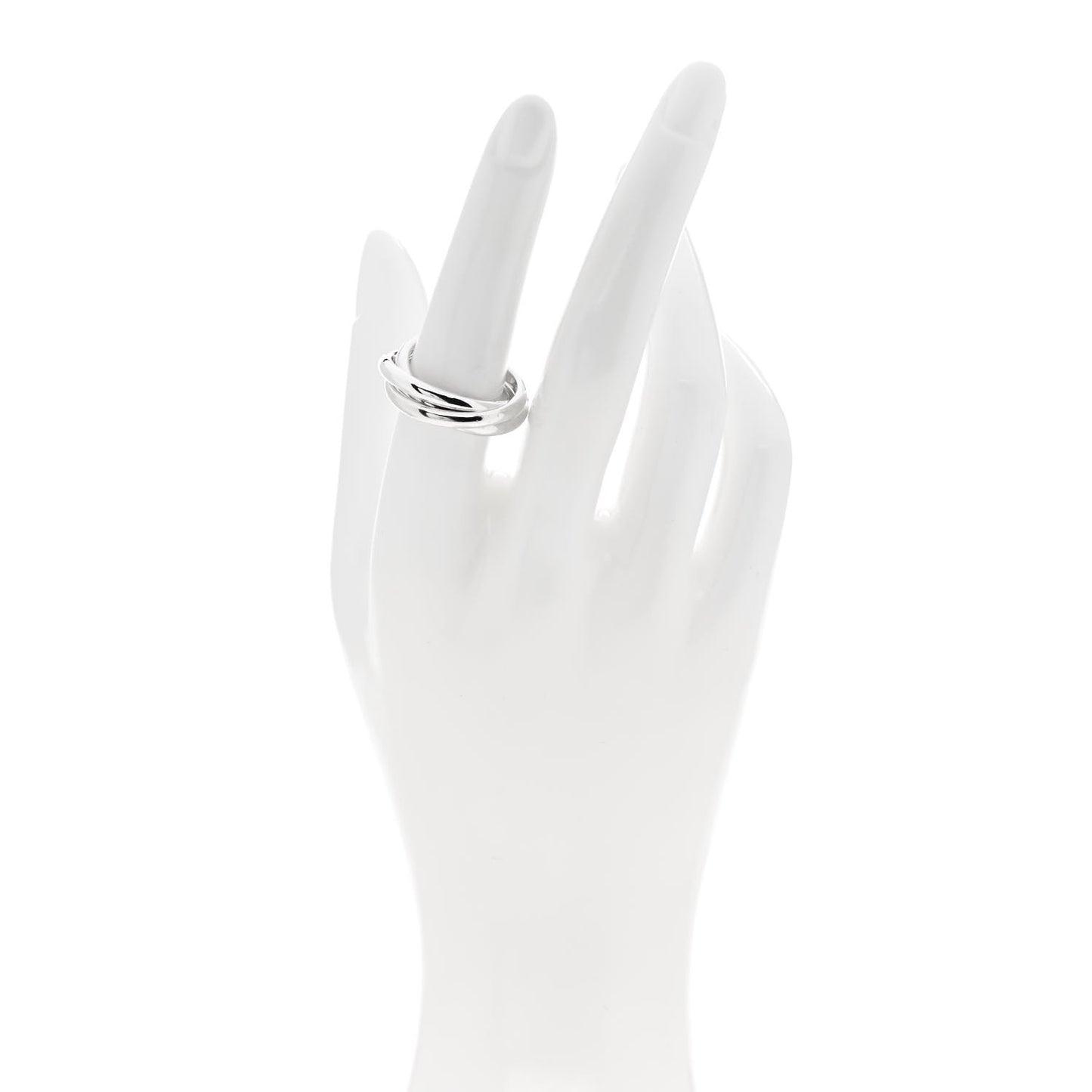 Sterling Silver Interlocking Ring 53 6.5