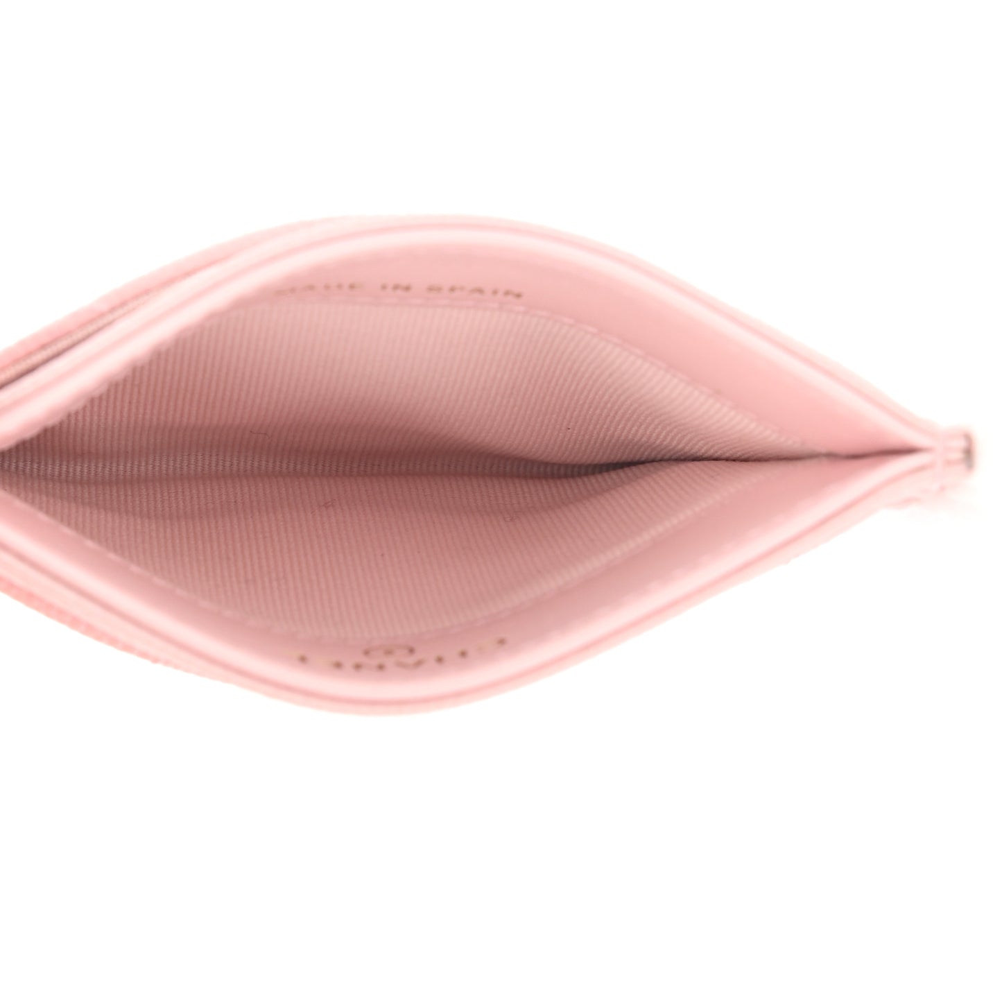 Caviar Quilted Crystal Card Holder Pink