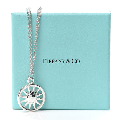 Tiffany Sterling Silver Sun Pendant Necklace 6 of 6