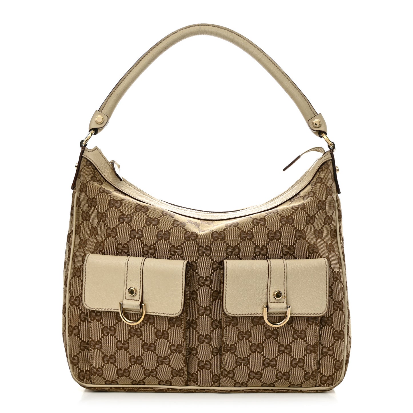 Monogram Pocket Hobo Off White