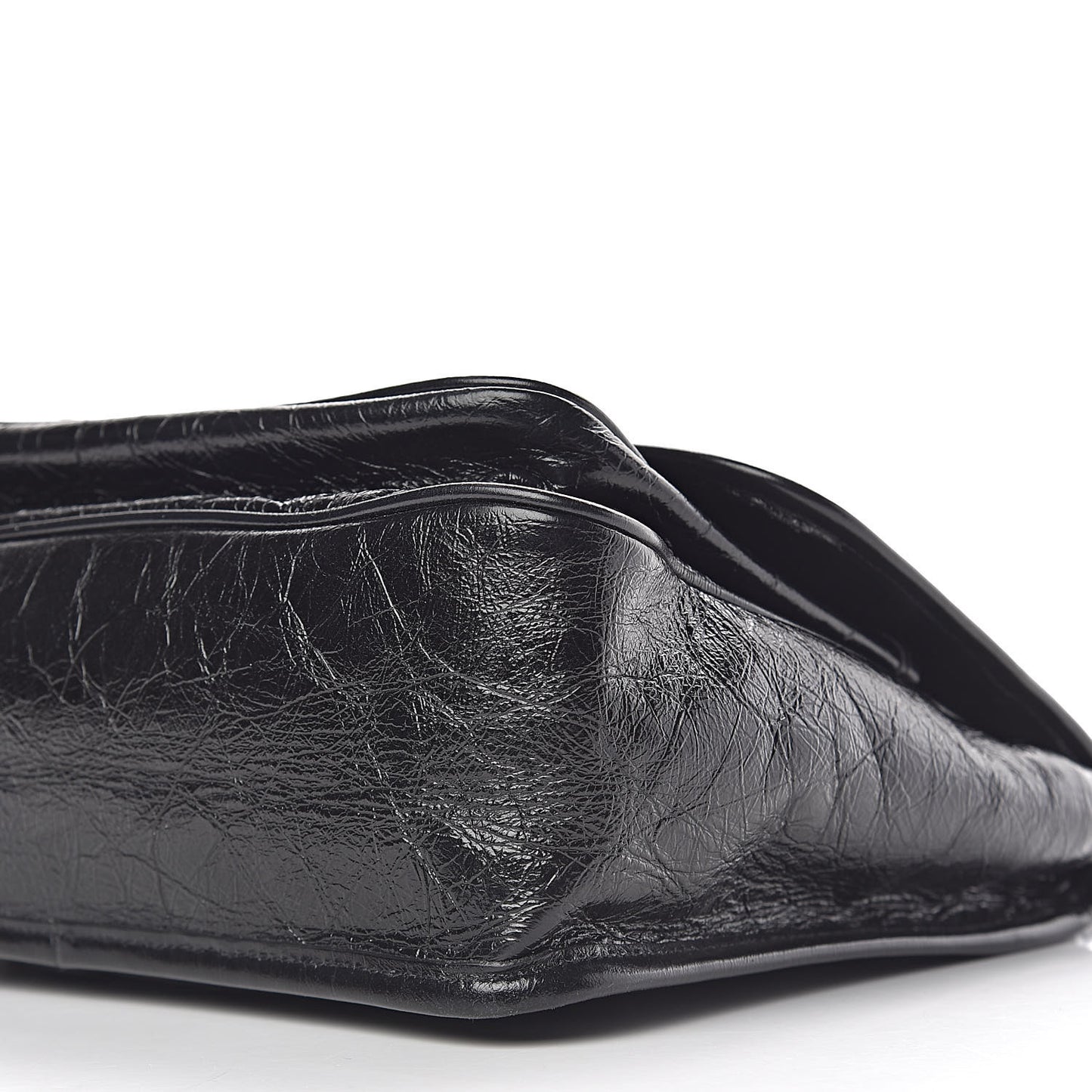 Crinkled Calfskin Matelasse Monogram Medium Niki Chain Satchel Black