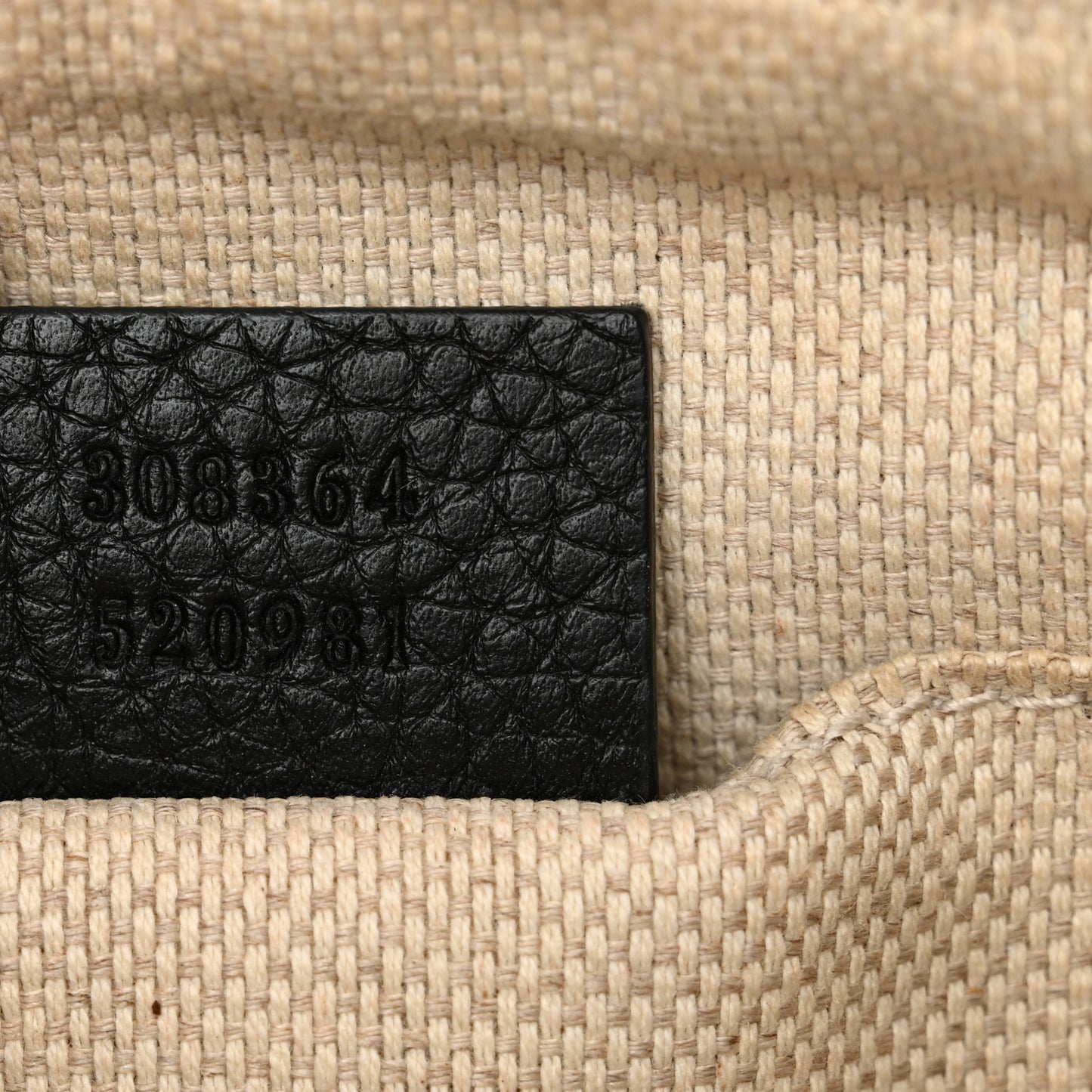Pebbled Calfskin Small Soho Disco Bag Black