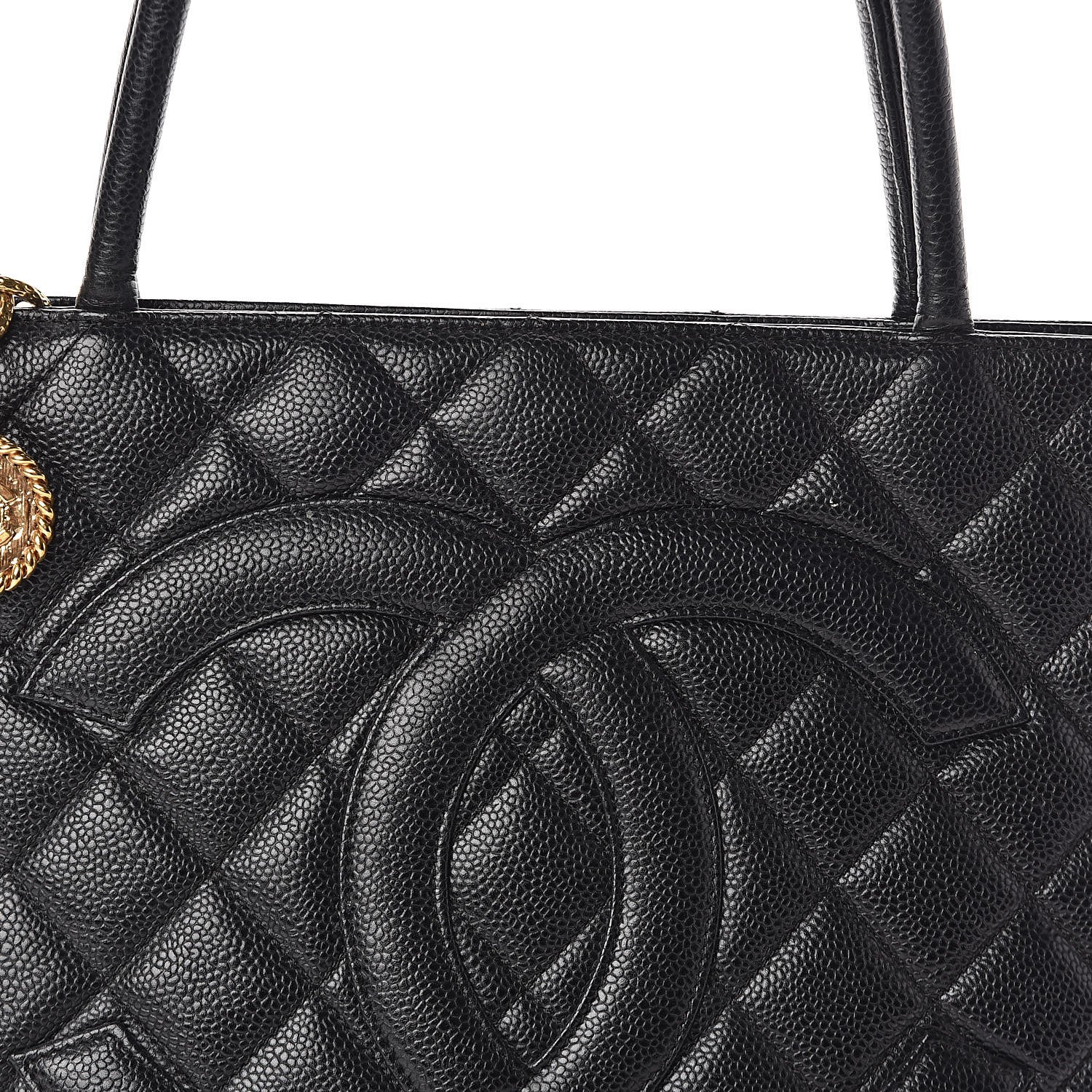 Chanel Caviar Quilted Medallion Tote Black 8 of 10