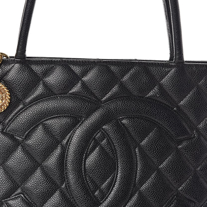 Chanel Caviar Quilted Medallion Tote Black 8 of 10