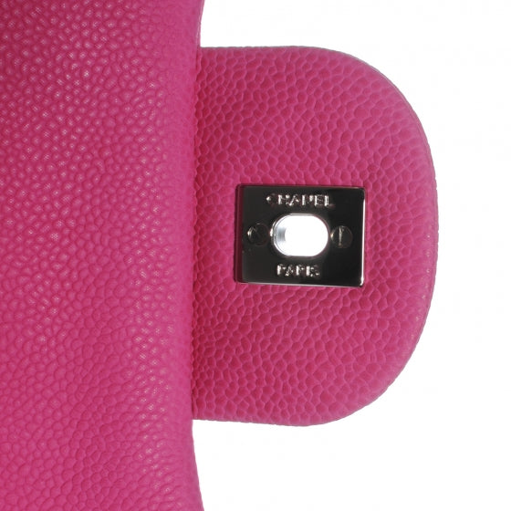 Chanel Iridescent Caviar Jumbo Double Flap Hot Pink 5 of 8