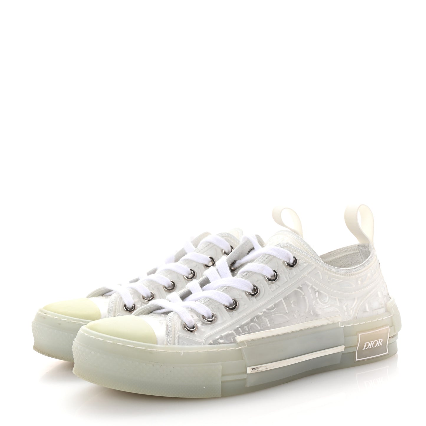 PVC Oblique Embossed Womens B23 Low Top Sneakers 37 White