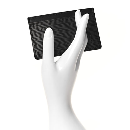 Louis Vuitton Epi Card Holder Black 2 of 6