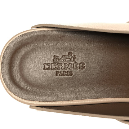 Hermes Calfskin Calya Mules 37 Hetre 7 of 10