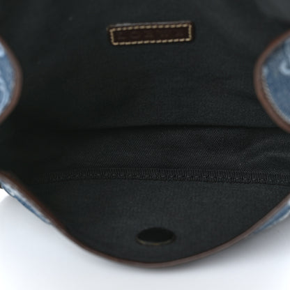 Loewe Canvas Denim Calfskin Anagram Crossbody Bag Blue Multicolor 4 of 7