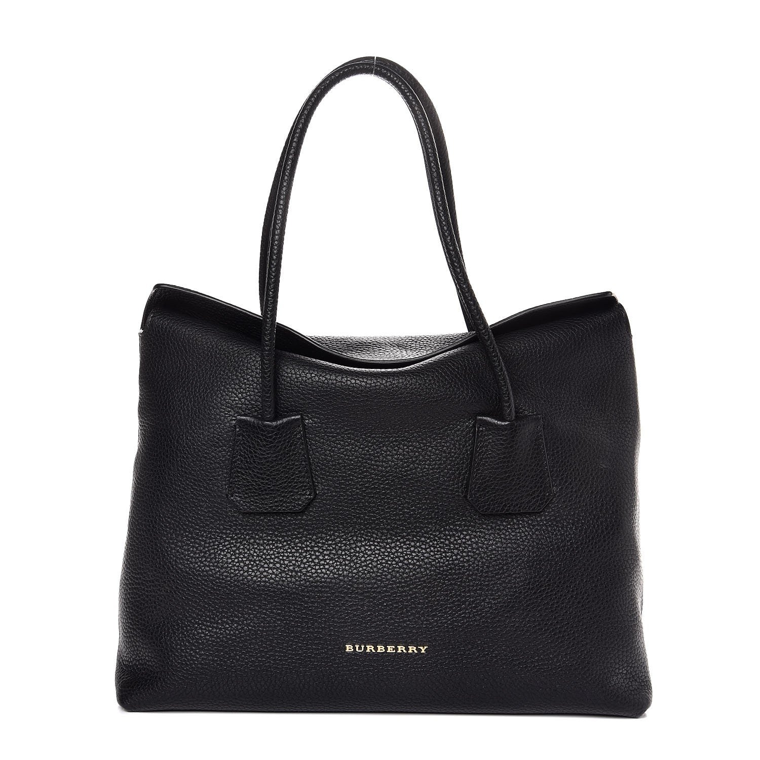 Burberry London Grainy Calfskin Medium Baynard Tote Black 1 of 7