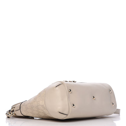 Gucci Guccissima Mayfair Top Handle Satchel Off White 4 of 11
