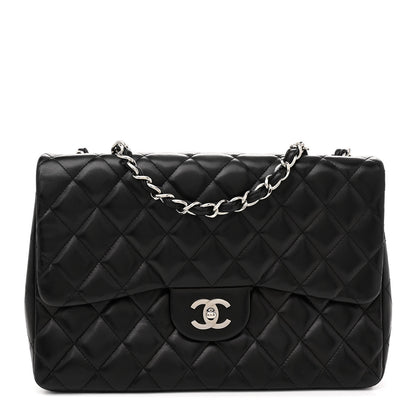 Chanel Lambskin Quilted Jumbo Single Flap Black 1 of 13