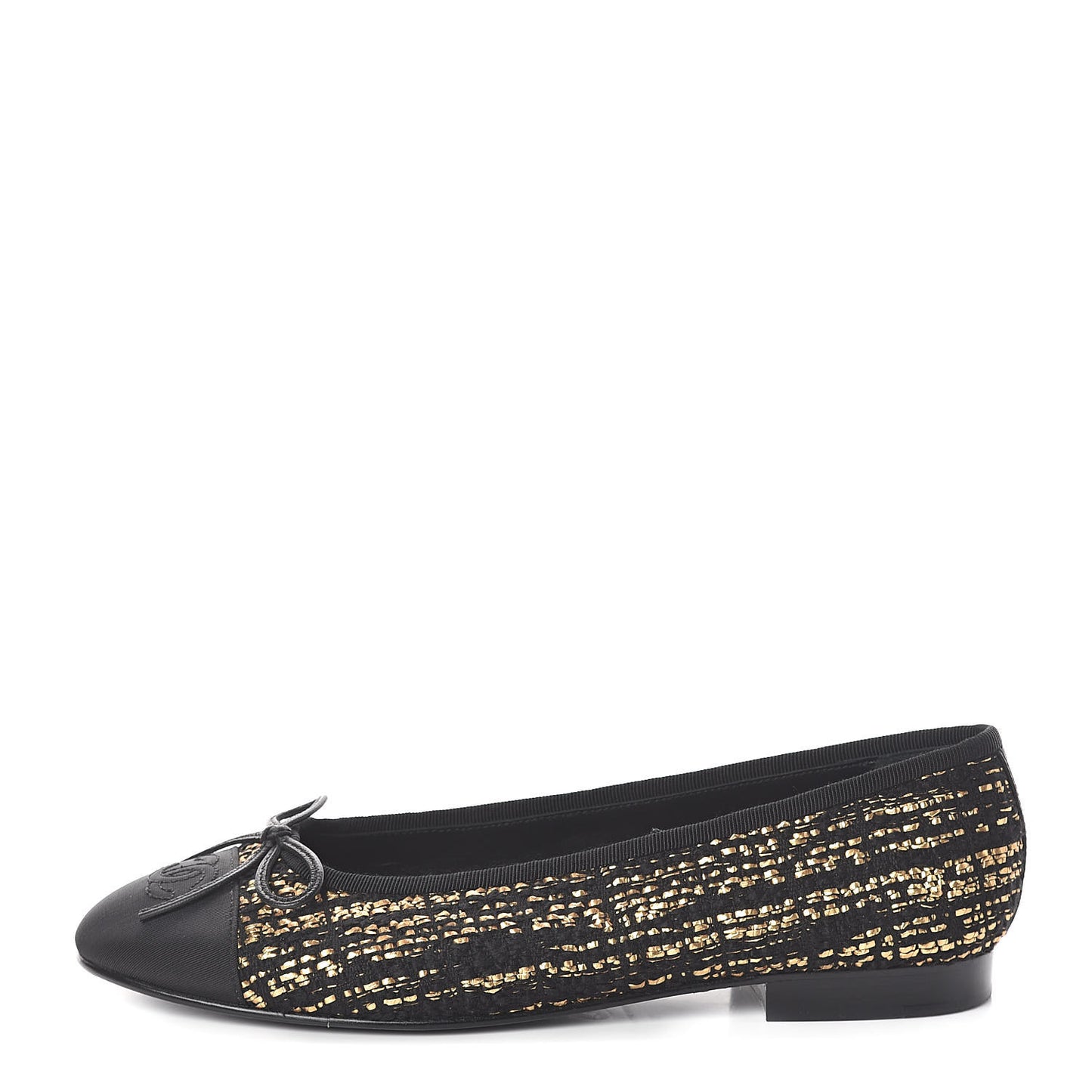 Tweed Flannel Cap Toe Ballerina Flats 39