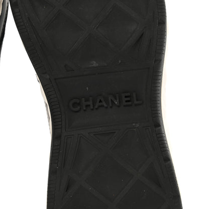 Chanel Velvet Calfskin Mixed Fibers CC Sneakers 36.5 Black 6 of 10