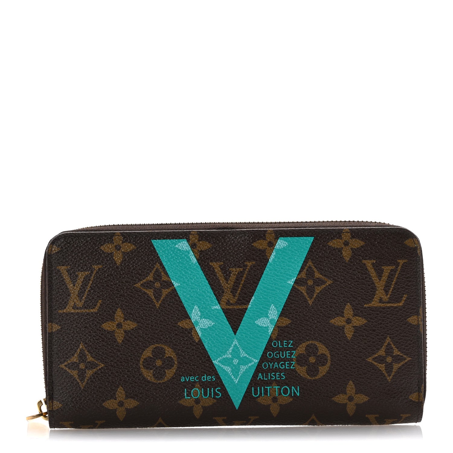 Louis Vuitton Monogram V Zippy Wallet Turquoise 1 of 9