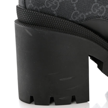 Gucci Apollo Calfskin GG Supreme Nappa Samoa Quilted Lace Up Ankle Boots 36.5 Black 10 of 10