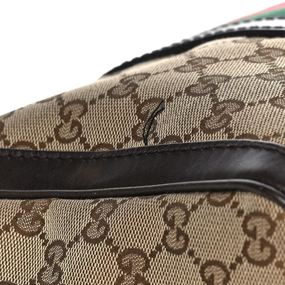 Gucci Monogram Vintage Web Medium Boston Dark Brown 10 of 14