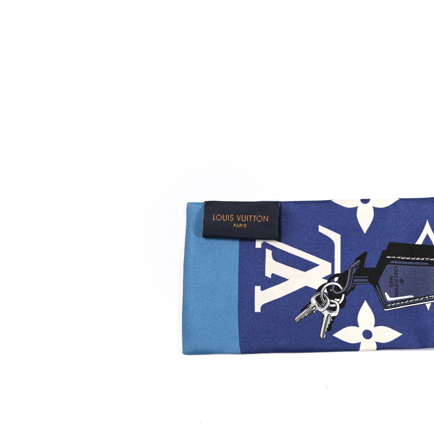 Louis Vuitton Silk Monogram Escale Confidential Bandeau Blue 2 of 3