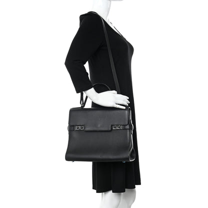 Delvaux Calfskin GM Tempete Satchel Black 2 of 9