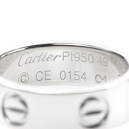 Cartier Platinum 5.5mm LOVE Ring 49 4.75 4 of 4