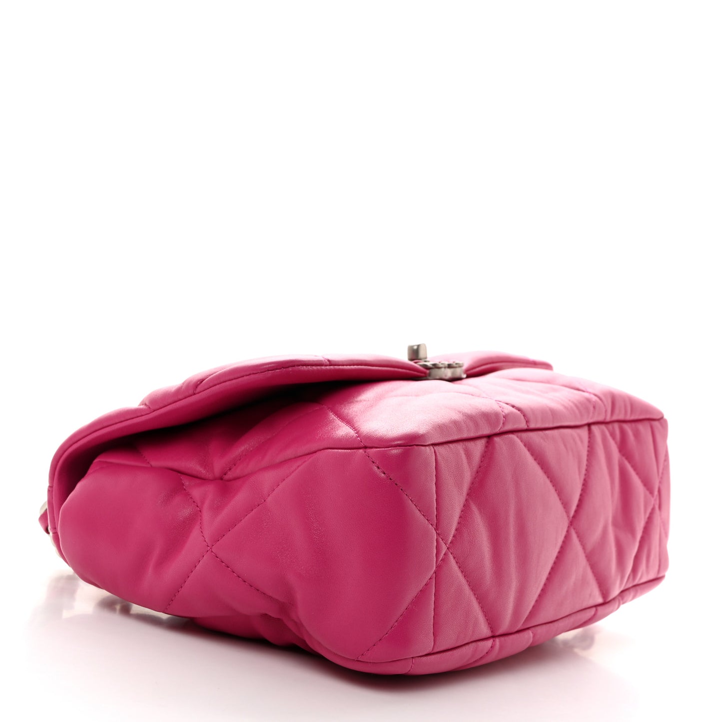 Lambskin Quilted Large Chanel 19 Flap Dark Pink