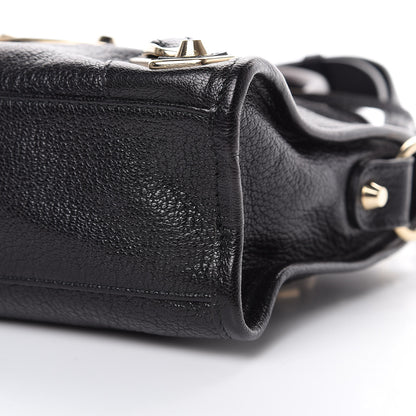 Balenciaga Chevre Gold Metallic Edge Hardware Mini City Black 9 of 13