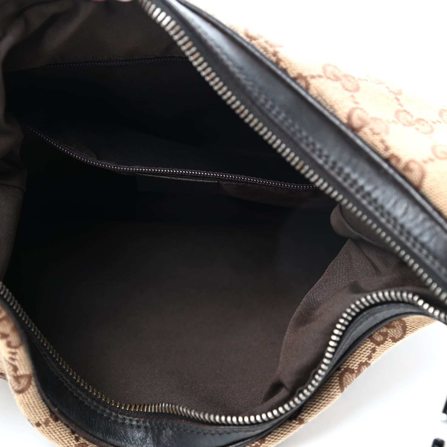 Gucci Monogram Web Shoulder Bag Dark Brown 4 of 5