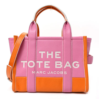 Marc Jacobs Grained Calfskin Small The Tote Bag Pink Orange 1 of 8