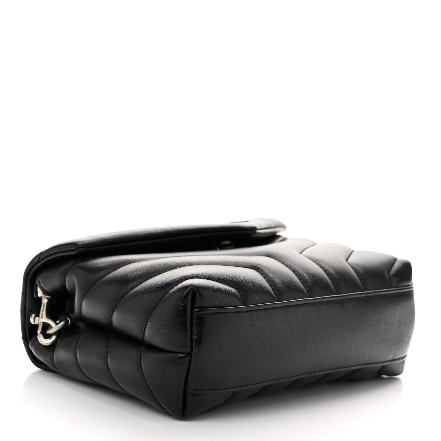 Calfskin Y Quilted Monogram Toy Loulou Crossbody Bag Black
