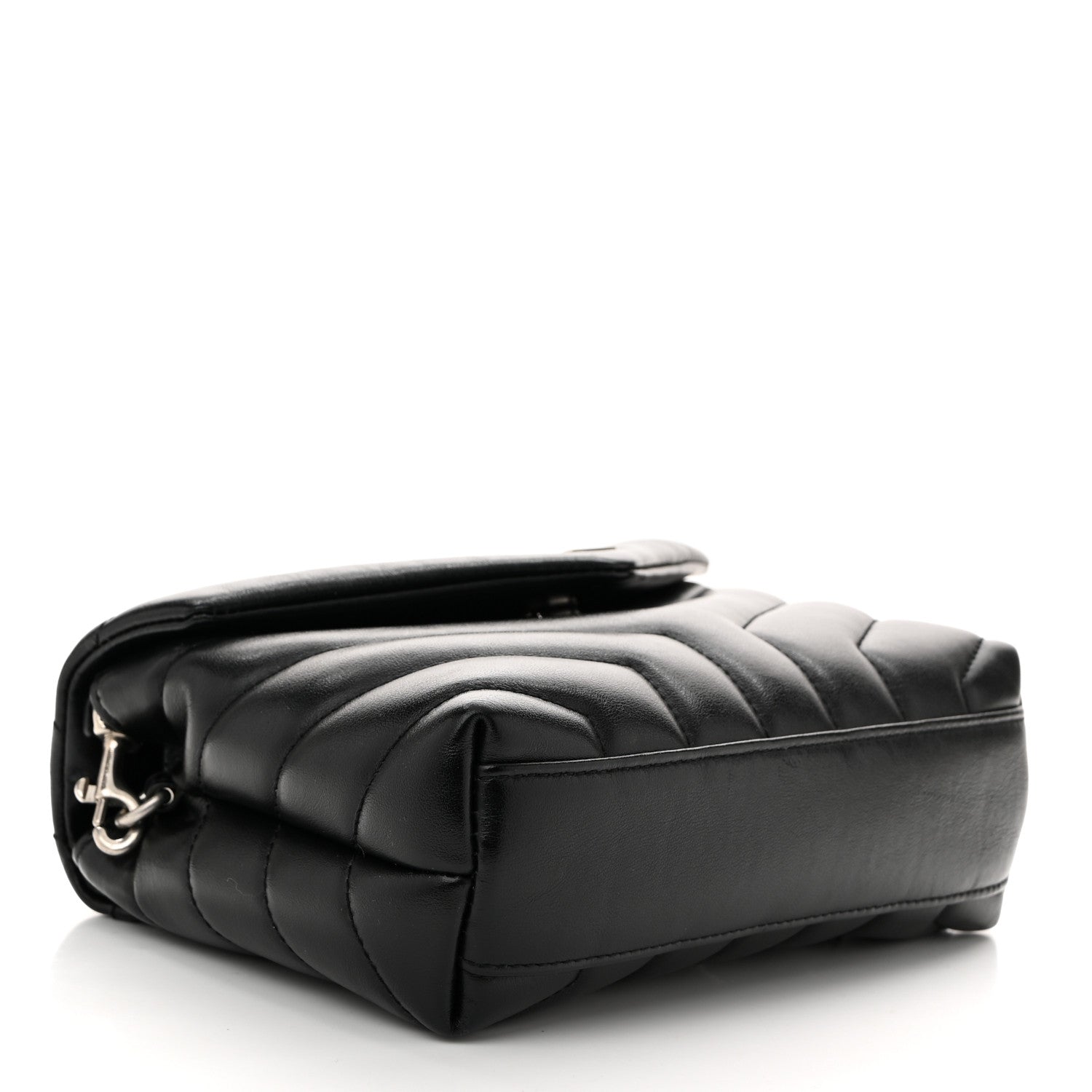 Saint Laurent Calfskin Y Quilted Monogram Toy Loulou Crossbody Bag Black 4 of 10