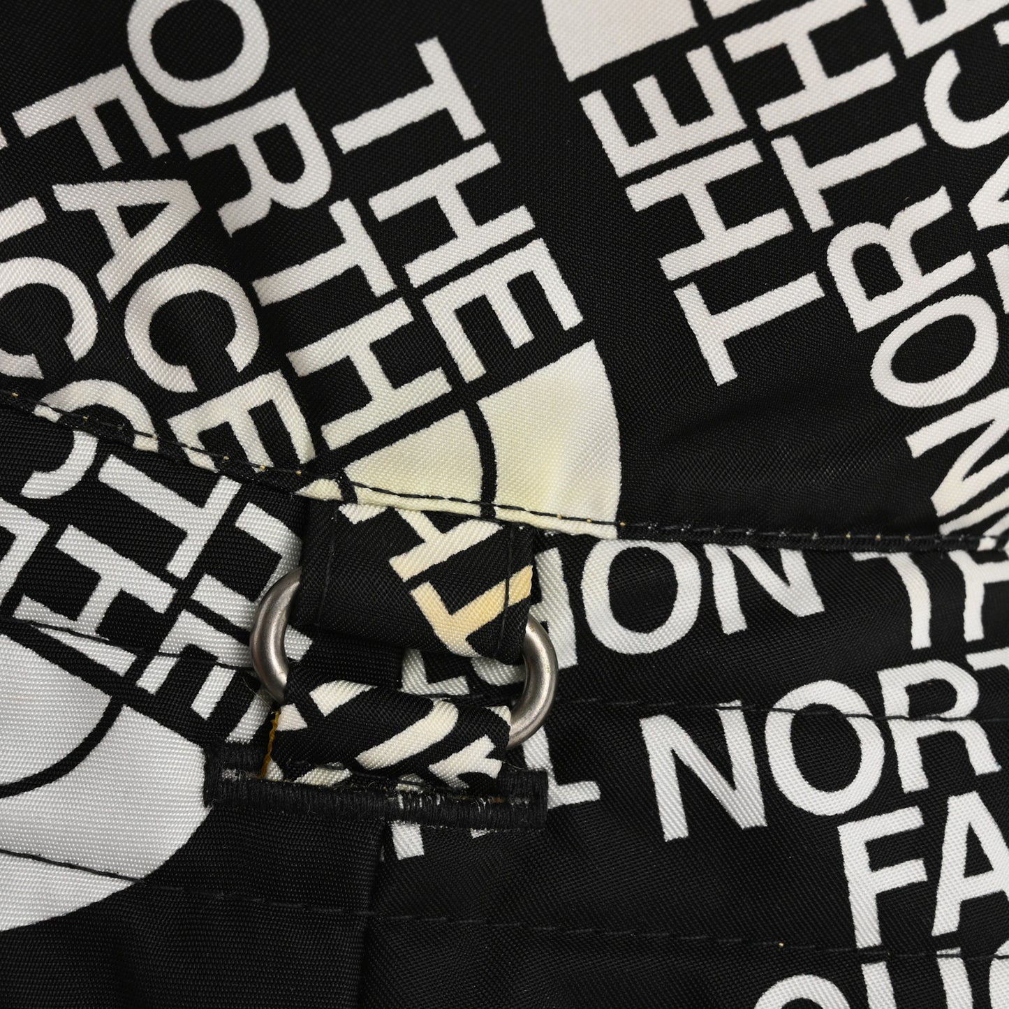 X THE NORTH FACE Nylon Reversible Self-Tie Bucket Hat M Black Yellow