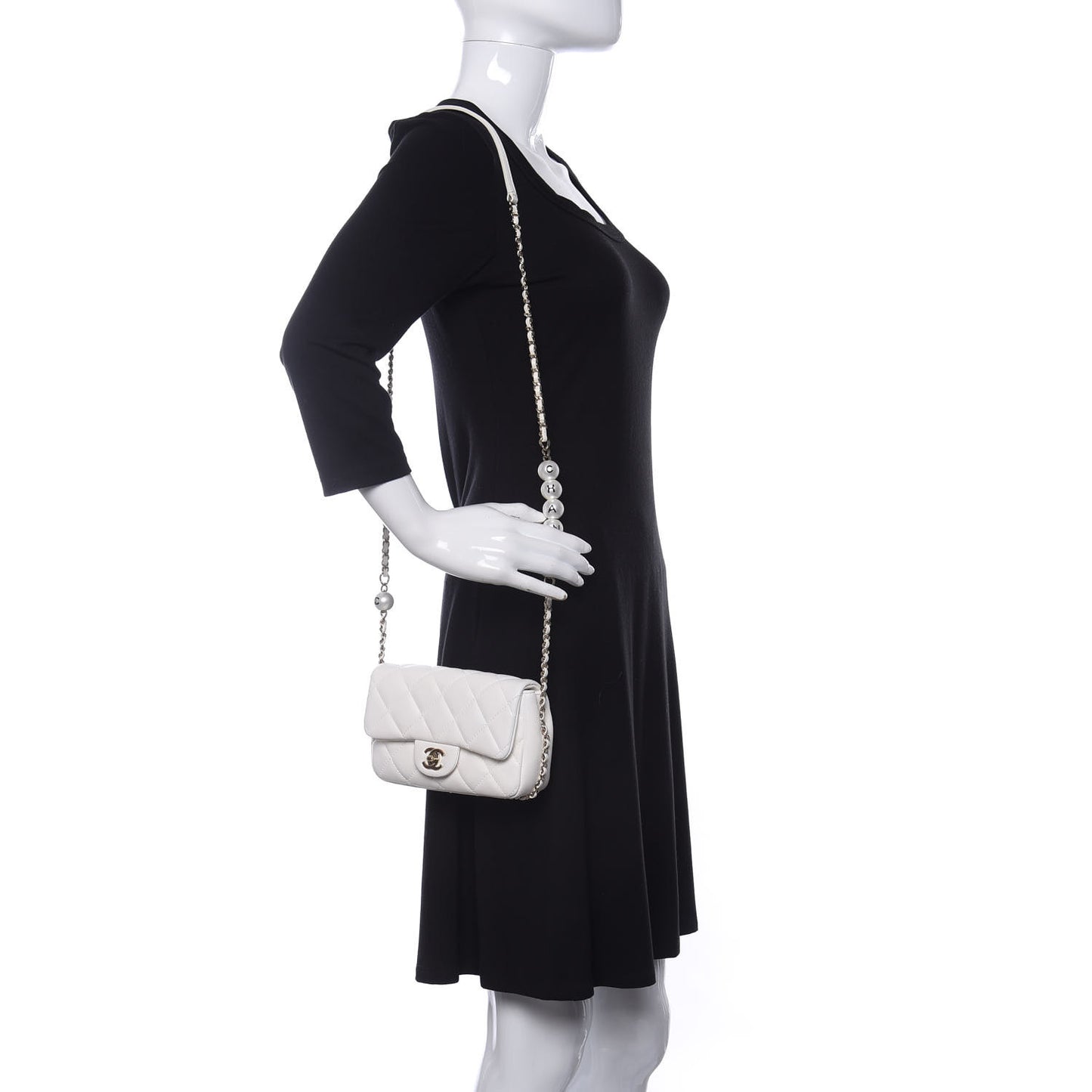 Lambskin Quilted Mini My Precious Flap White