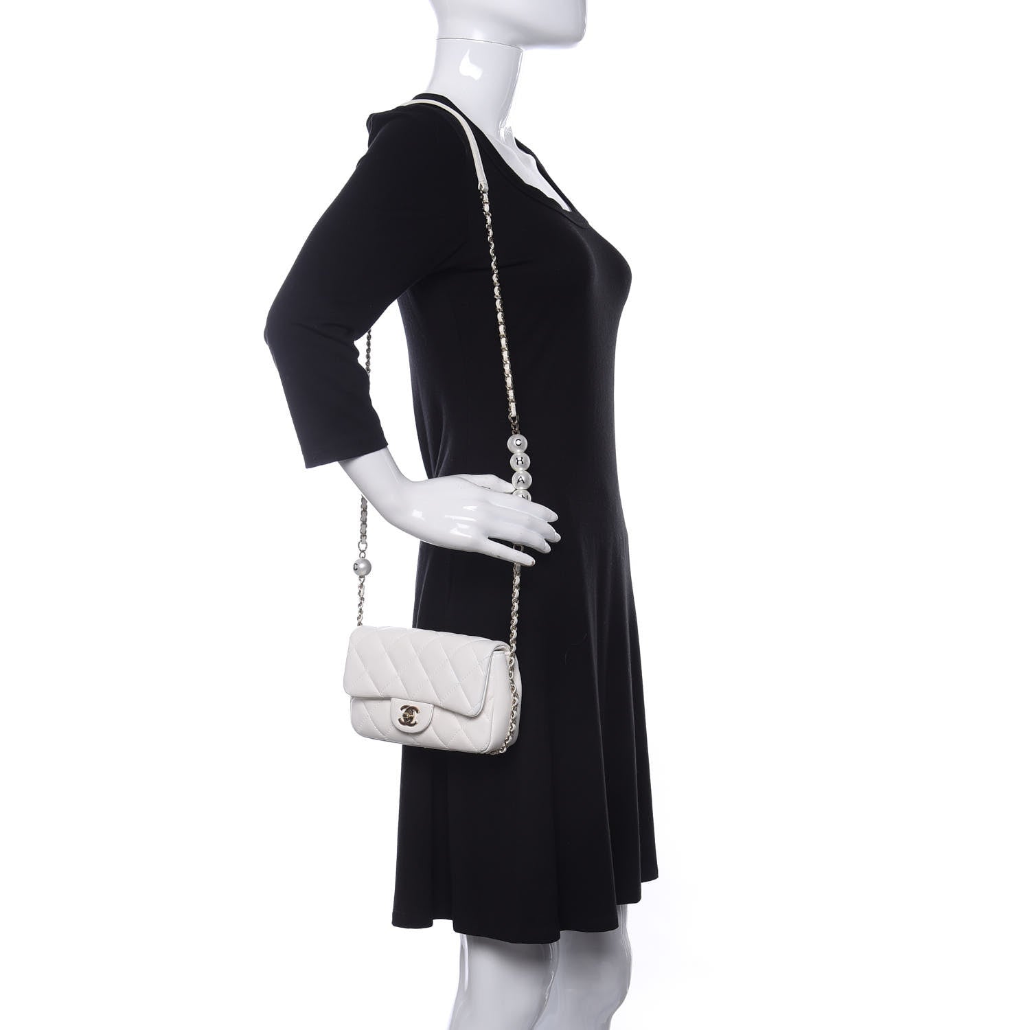 Chanel Lambskin Quilted Mini My Precious Flap White 2 of 10