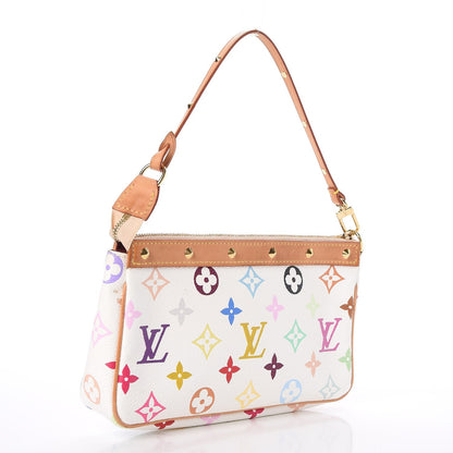 Louis Vuitton Monogram Multicolor Pochette Accessories White 3 of 7