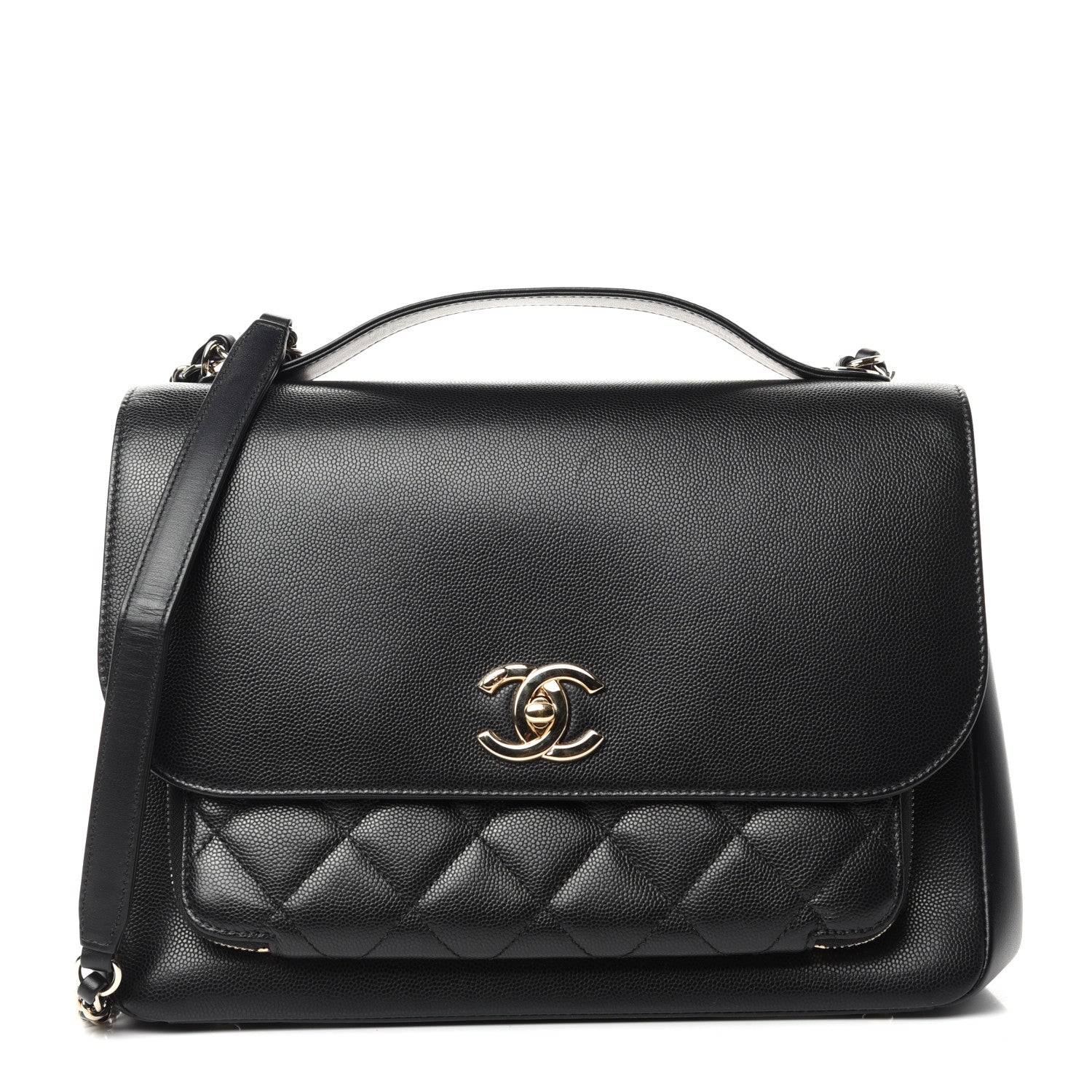 Chanel Caviar Quilted Large Business Affinity Flap Black 1 of 10