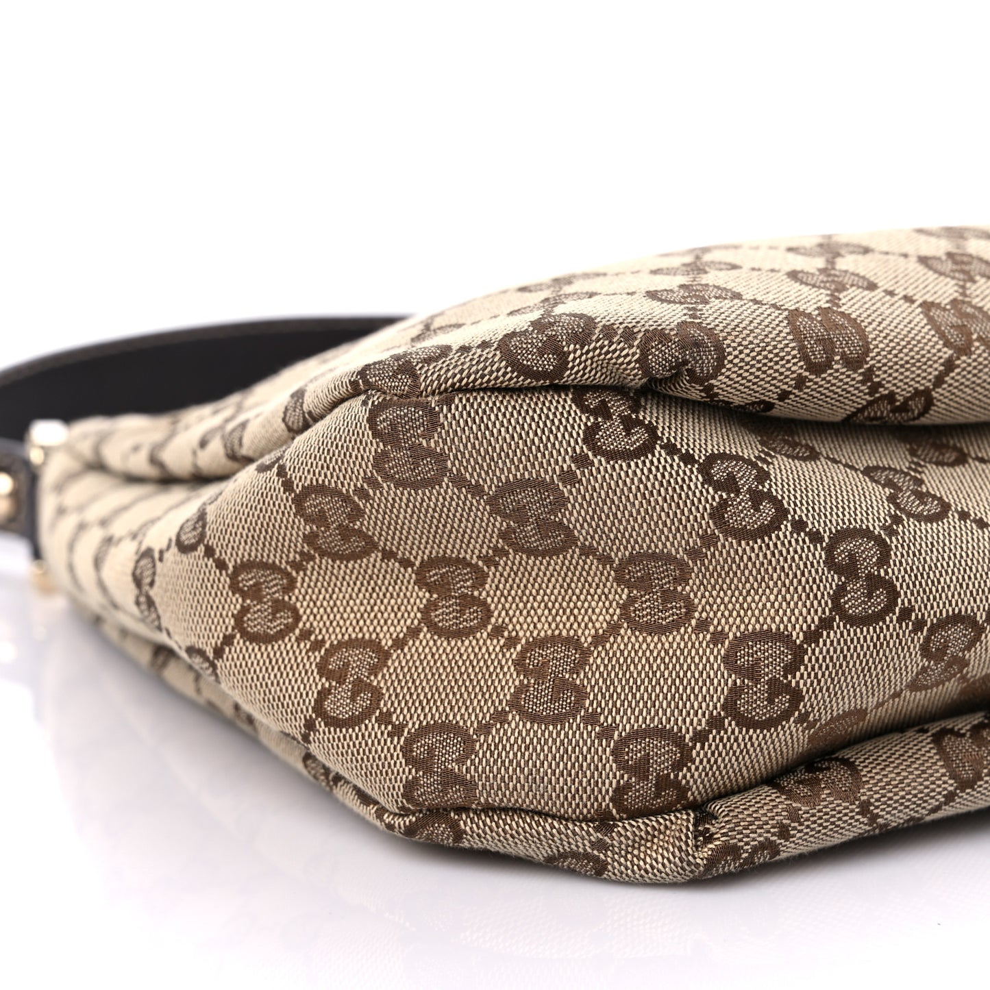 Monogram Medium New Ladies Web Hobo Dark Brown