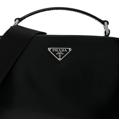 Prada Spazzolato Medium Brique Crossbody Bag Black 8 of 14