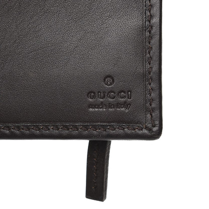 Gucci Monogram Calfskin Ladies Web Continental Wallet Beige Ebony Cocoa 6 of 9
