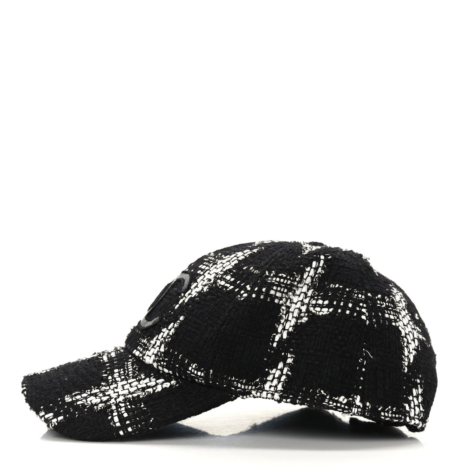 Chanel Tweed CC Cap Hat S Black White 3 of 8