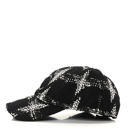 Chanel Tweed CC Cap Hat S Black White 3 of 8